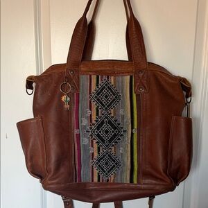 Nena & Co Artisan Brown Leather convertible Bag